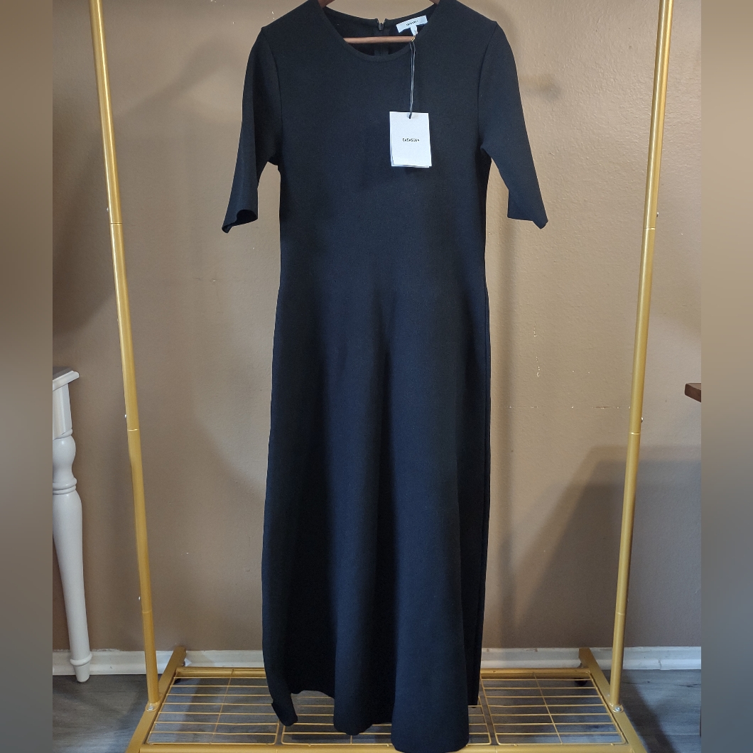 Casasola Classic Black A-Line Knit Dress Nwt — image 7 of 8